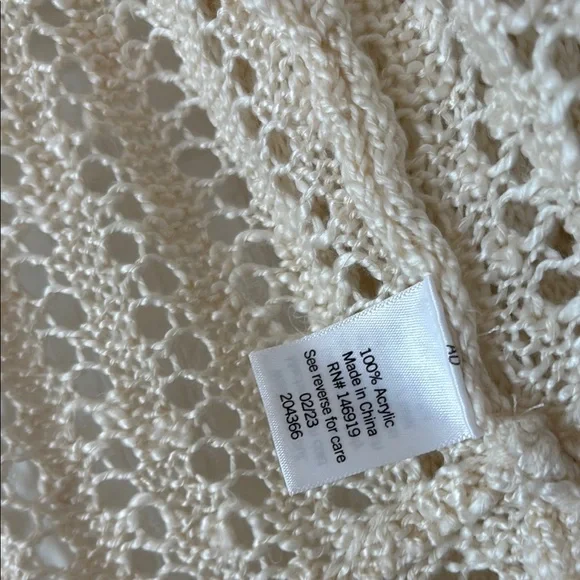 LC Lauren Conrad Cream Knit Lightweight Cardigan - Picture 4 of 5